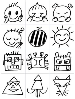 平野秀明 (space-object)さんの幼児教室で使うプリント教材のイラストへの提案