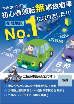 apple-1さんの自動車学校の事故率ポスターへの提案