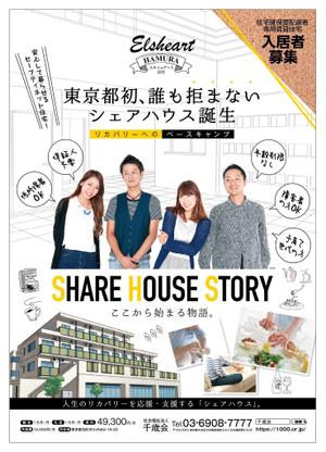 杉本広志 (renoyura39)さんの東京都初、入居を拒まない住居（シェアハウス）のポスターデザインへの提案