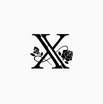 atomgra (atomgra)さんのアルファベットの「X」一文字に、「薔薇」と「メス」のモチーフを加えた「美容整形外科」のロゴへの提案