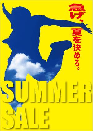 さんのカジュアルアパレルショップのサマーセール用ポスターへの提案