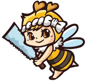 NonnoDesignLabo 片岡希 (NozomiKataoka)さんのミツバチ（女の子）のキャラクターロゴへの提案