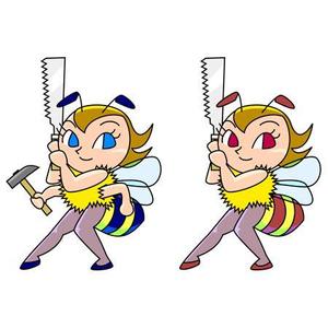 ima_gogo (ima_gogo)さんのミツバチ（女の子）のキャラクターロゴへの提案