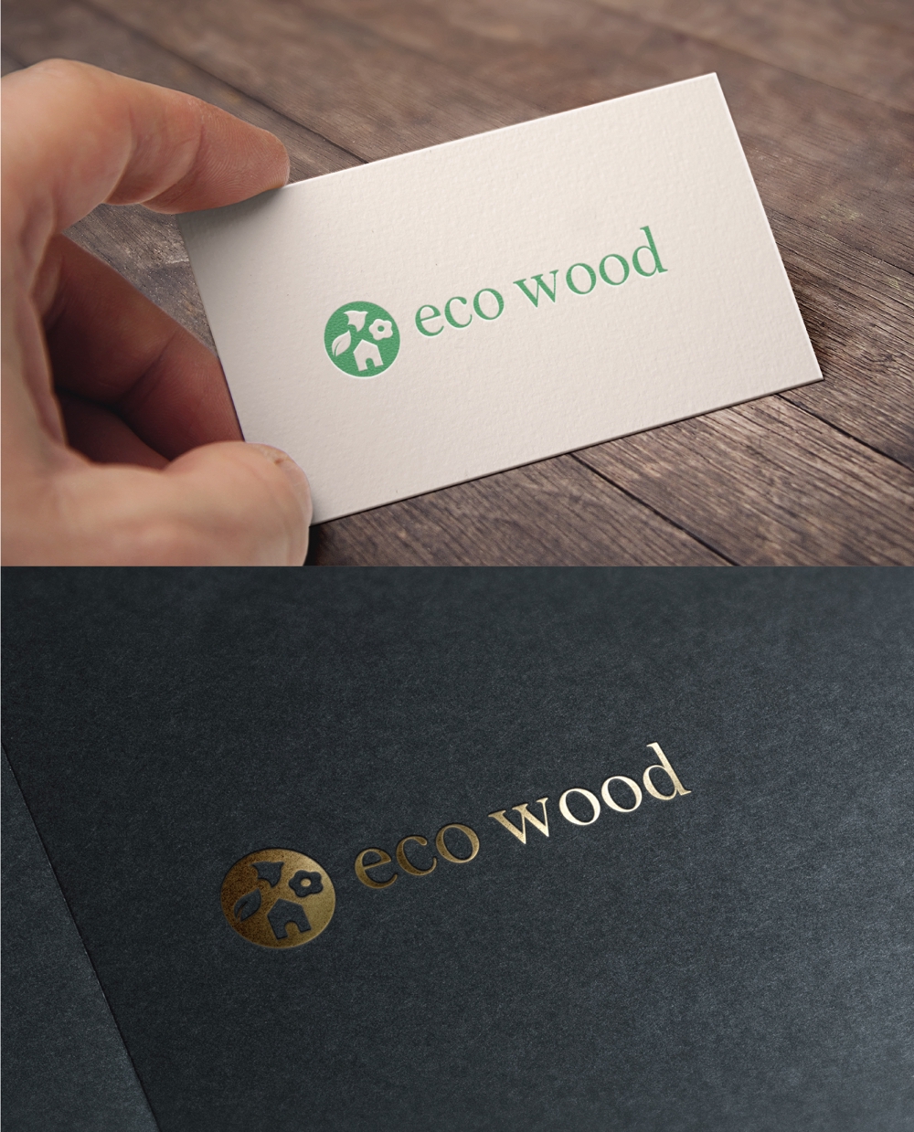建売住宅「エコウッド（ecowood）」のロゴの仕事