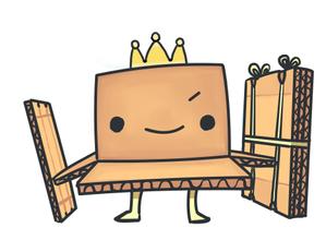 時渡 (amiyake2015)さんのダンボールキングのキャラクターロゴへの提案