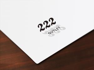 Ü design (ue_taro)さんのアウトレット商品を販売する店舗「２２２」のロゴへの提案