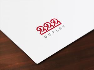 Ü design (ue_taro)さんのアウトレット商品を販売する店舗「２２２」のロゴへの提案