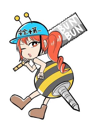 渡　恵子 (minamochi03)さんのミツバチ（女の子）のキャラクターロゴへの提案