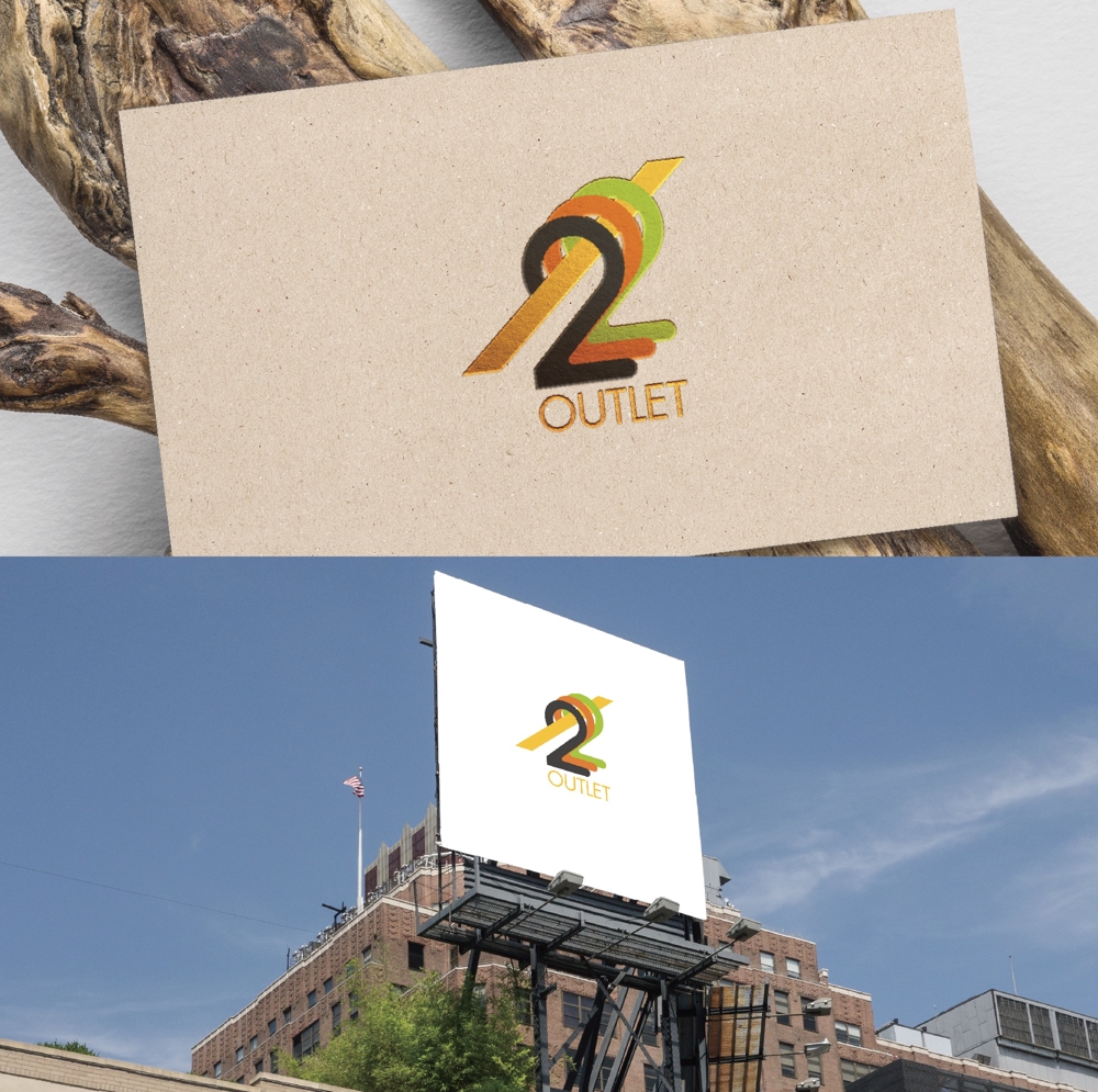 アウトレット商品を販売する店舗「２２２」のロゴ