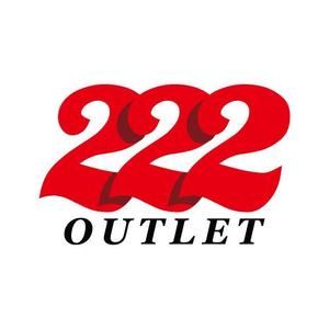 j-design (j-design)さんのアウトレット商品を販売する店舗「２２２」のロゴへの提案