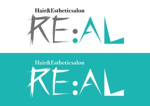 TRdesign (takaray)さんの美容室とエステの複合サロン「hair&esthetic salon RE:AL」(リアル)のロゴへの提案