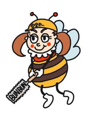 ハラ レイコ (rei1105)さんのミツバチ（女の子）のキャラクターロゴへの提案