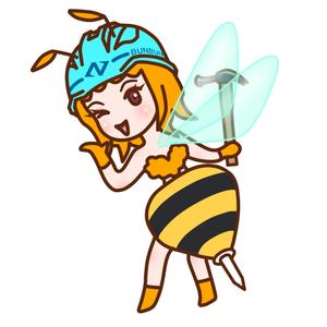 鈴丸 (suzumarushouten)さんのミツバチ（女の子）のキャラクターロゴへの提案