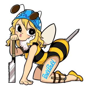 ヒルガミ (hirugam1)さんのミツバチ（女の子）のキャラクターロゴへの提案