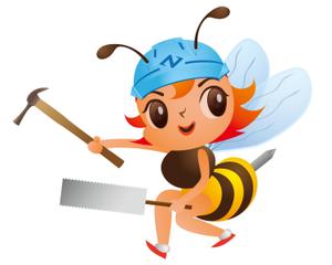 boo28さんのミツバチ（女の子）のキャラクターロゴへの提案