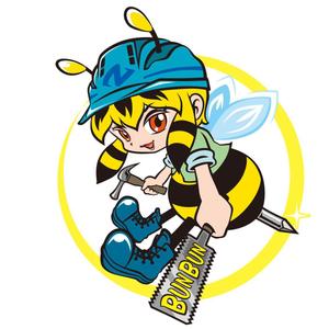 kosei (kosei)さんのミツバチ（女の子）のキャラクターロゴへの提案