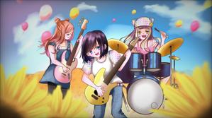 @ゆっくりちゃん ()さんのガールズバンドのイラスト１枚（ボカロ曲MV用）への提案