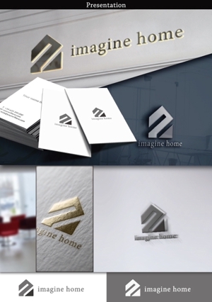 hayate_design ()さんの住宅建築会社「イマジンホーム」のロゴへの提案