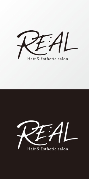 ALTAGRAPH (ALTAGRAPH)さんの美容室とエステの複合サロン「hair&esthetic salon RE:AL」(リアル)のロゴへの提案