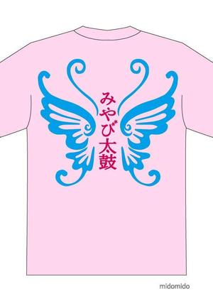 midomido050952 ()さんの夏祭りの女子太鼓チームのTシャツデザインへの提案