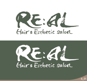 ninjin (ninjinmama)さんの美容室とエステの複合サロン「hair&esthetic salon RE:AL」(リアル)のロゴへの提案
