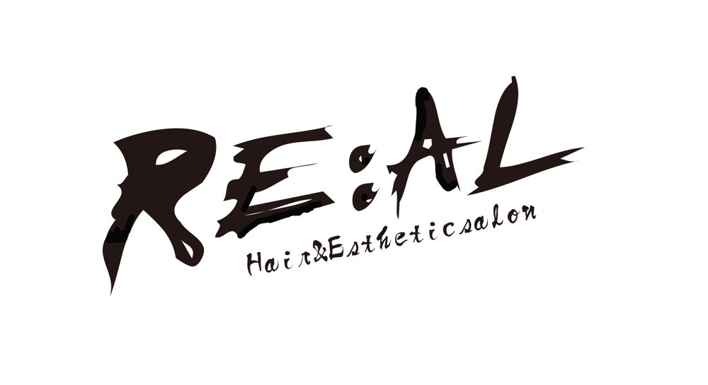美容室とエステの複合サロン「hair&esthetic salon RE:AL」(リアル)のロゴ
