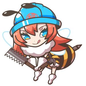 マヤ (mi7chu)さんのミツバチ（女の子）のキャラクターロゴへの提案