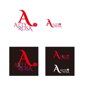 kora３ (kora3)さんのカフェ＆バー「Arty Rosa」のロゴへの提案