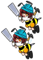 青樹 (aoiki)さんのミツバチ（女の子）のキャラクターロゴへの提案