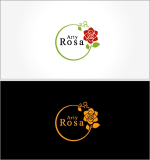 yuki520さんのカフェ＆バー「Arty Rosa」のロゴへの提案