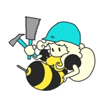 ラフアンドスマイル ()さんのミツバチ（女の子）のキャラクターロゴへの提案
