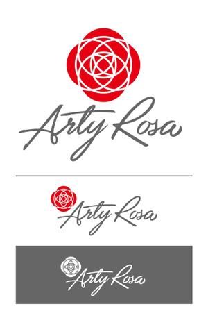 田寺　幸三 (mydo-thanks)さんのカフェ＆バー「Arty Rosa」のロゴへの提案