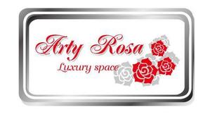 saku (sakura)さんのカフェ＆バー「Arty Rosa」のロゴへの提案