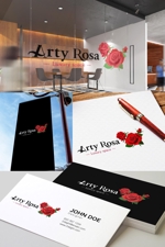 YOO GRAPH (fujiseyoo)さんのカフェ＆バー「Arty Rosa」のロゴへの提案