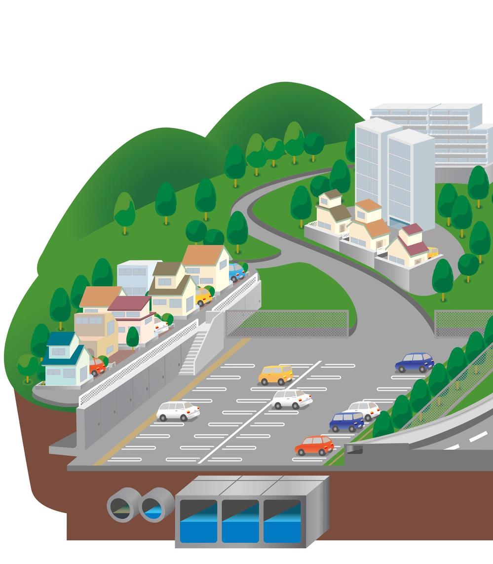 街のイラスト
