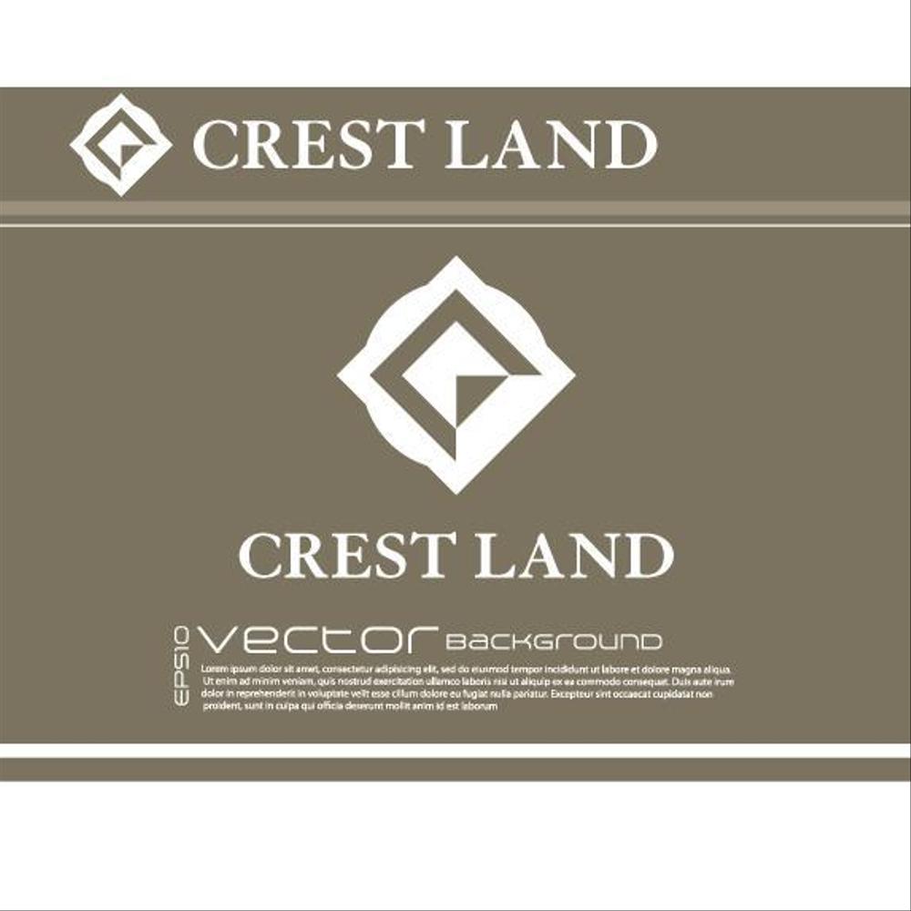 不動産関連会社「CREST LAND」のロゴ作成