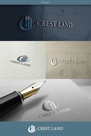 coco design (tomotin)さんの不動産関連会社「CREST LAND」のロゴ作成への提案