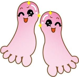 t-qon ()さんのかかとのつるつる笑顔　形のイラストへの提案