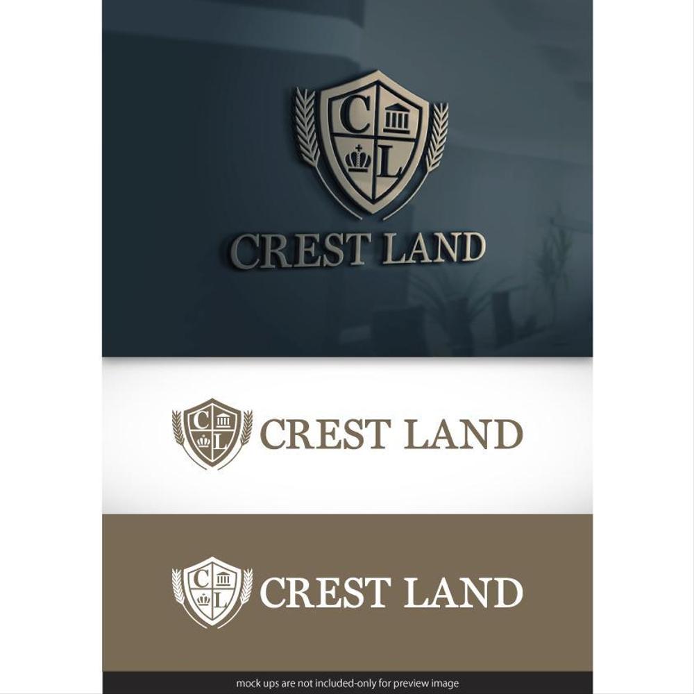 不動産関連会社「CREST LAND」のロゴ作成