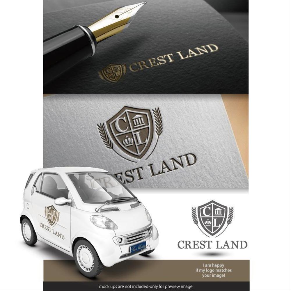 不動産関連会社「CREST LAND」のロゴ作成