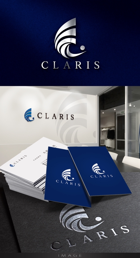 Cobalt Blue (Cobalt_B1ue)さんのホテル運営会社　CLARIS　RESORT の名刺や封筒などに印刷するロゴへの提案