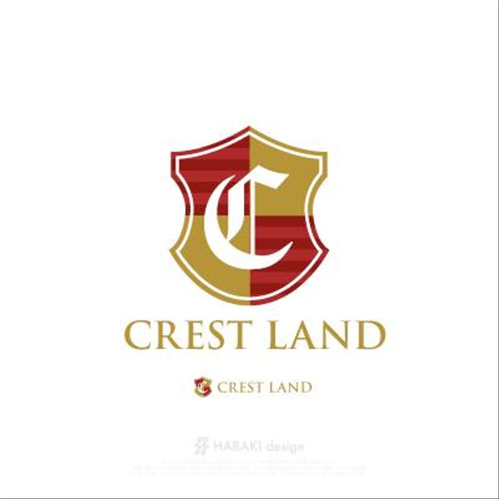 不動産関連会社「CREST LAND」のロゴ作成