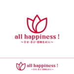 STUDIO ROGUE (maruo_marui)さんの社内スローガン「all happiness !」のロゴへの提案