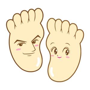 ぴ~タン (p-tan)さんのかかとのつるつる笑顔　形のイラストへの提案