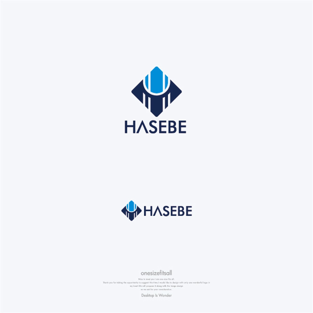 建設業　株式会社HASEBE　名刺用ロゴ