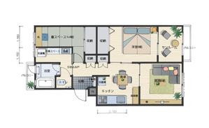 ki-mi  (ki2116)さんの団地のリノベーション間取り平面図プランの募集への提案