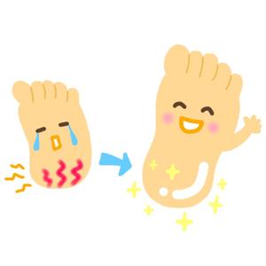 Chii (sakibe24a)さんのかかとのつるつる笑顔　形のイラストへの提案
