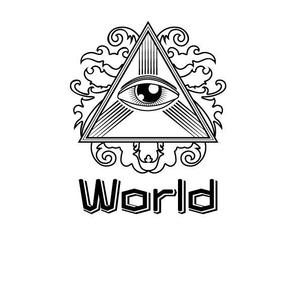 minami (mianamirande)さんの新ブランド「World」のロゴ（文字×プロビデンスの目）への提案