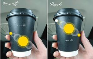 D0917 (D0917)さんの人気カフェのお持ち帰り用プラスチックコップ＆紙コップの全面デザインへの提案