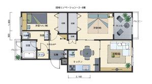 ki-mi  (ki2116)さんの団地のリノベーション間取り平面図プランの募集への提案